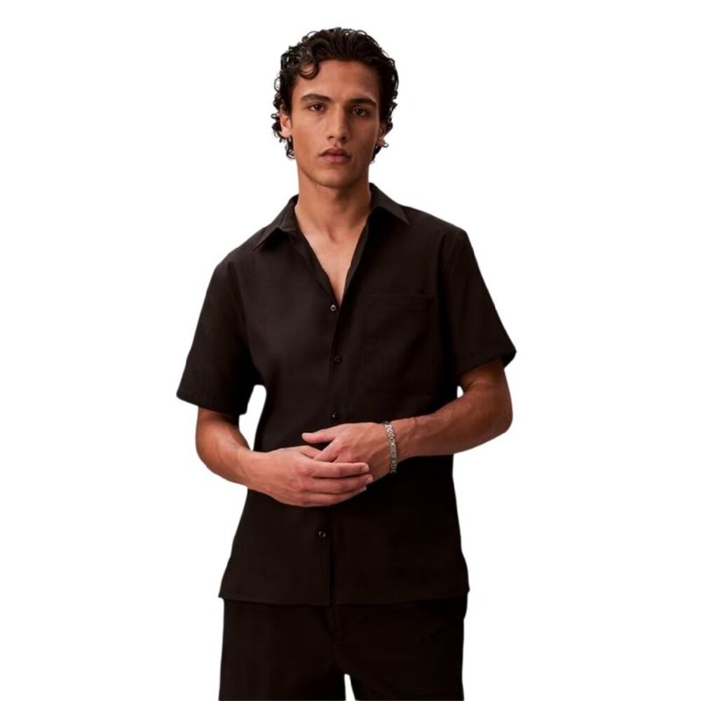Calvin Klein Mens Classic Tailored Shirt / Black
